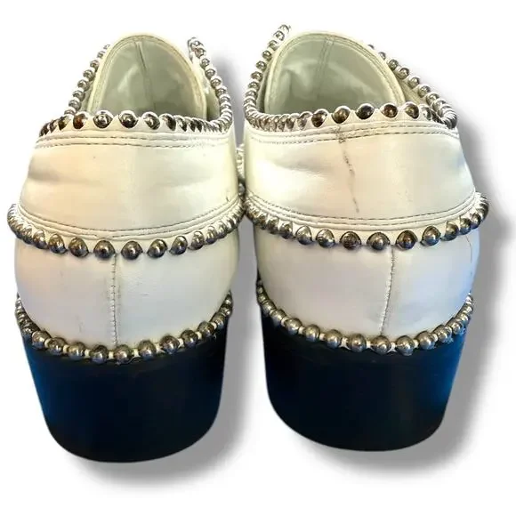 Matisse Alexa Studded Laceless Derby Vegan Leather Oxford Shoes RARE - Picture 2 of 8